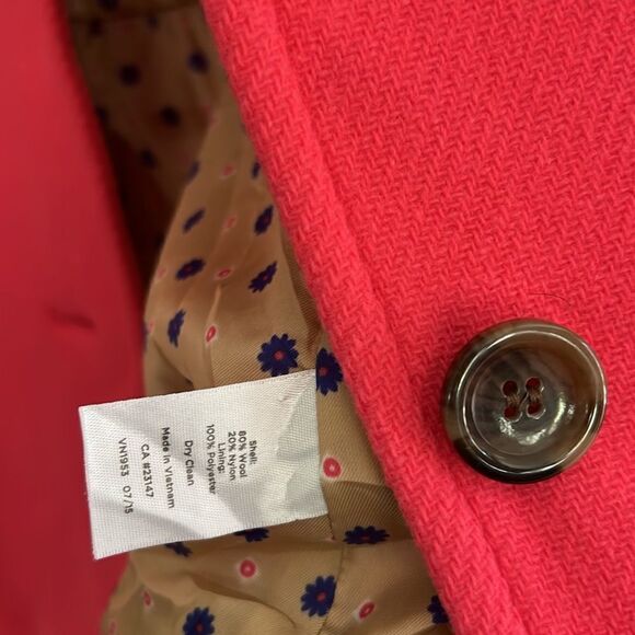 Talbots Albury Short Pea Coat Pink Size 8 - Picture 6 of 17